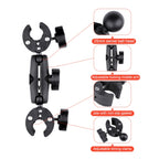 Motorcycle Dualheads Crab Clamp Handlebar Fixed Mount Holder