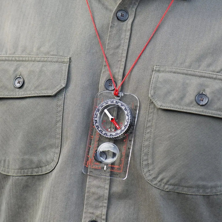 2pcs Nisa SD482 Outdoor Compass Map Scale with Magnifying Glass Multifunction — view 6