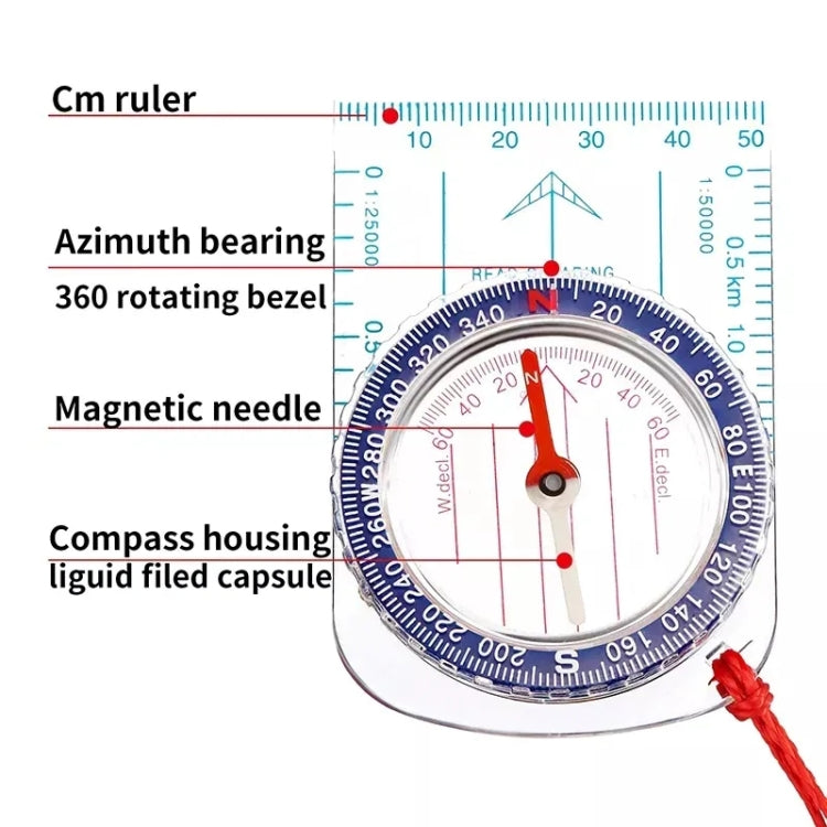Nisa DC47-3 Outdoor Compass Map Scale