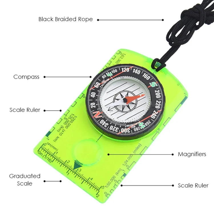 2pcs DC361 Outdoor Multifunctional Compass Map Scale — DC361