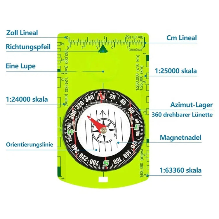 2pcs DC361 Outdoor Multifunctional Compass Map Scale — view 4