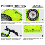 2pcs DC361 Outdoor Multifunctional Compass Map Scale — view 5