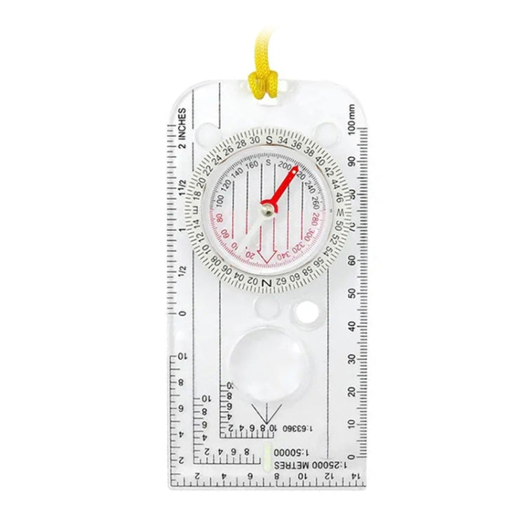 2pcs Nisa DC40-3A Outdoor Transparent Compass Map Scale