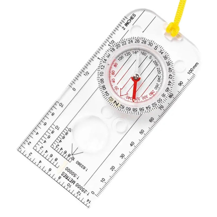 2pcs Nisa DC40-3A Outdoor Transparent Compass Map Scale