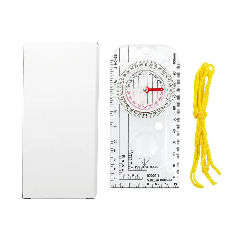 2pcs Nisa DC40-3A Outdoor Transparent Compass Map Scale