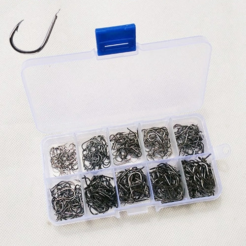 ISE 500 PCS Mixed Size Fish Barbed Hook Fishing Hooks