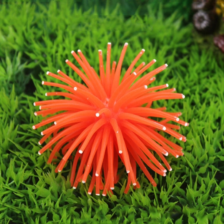 Aquarium Articles Decoration TPR Simulation Sea Urchin Ball Coral with Point, Diameter: 7cm