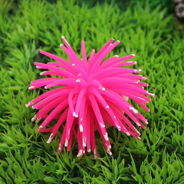 Aquarium Articles Decoration TPR Simulation Sea Urchin Ball Coral with Point, Diameter: 7cm