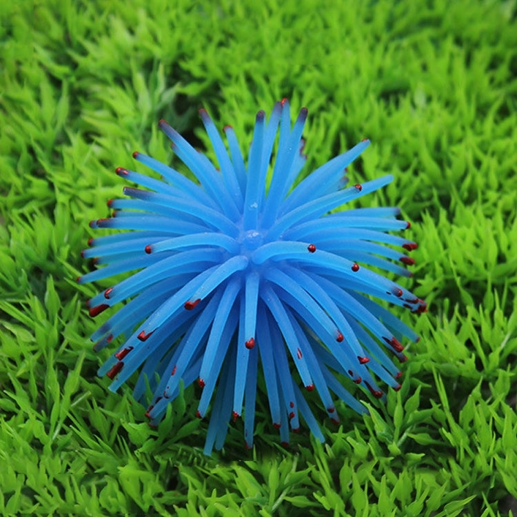 Aquarium Articles Decoration TPR Simulation Sea Urchin Ball Coral with Point, Diameter: 7cm