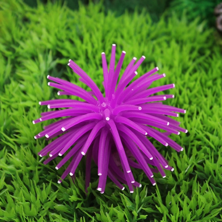 Aquarium Articles Decoration TPR Simulation Sea Urchin Ball Coral with Point, Diameter: 7cm