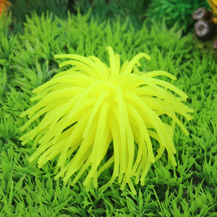 Aquarium Articles Decoration TPR Simulation Sea Urchin Ball Coral, Diameter: 7cm, Size: S
