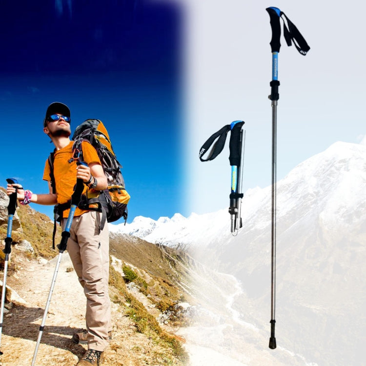 125cm Adjustable Portable Outdoor Aluminum Alloy Trekking Poles Stick, Green#125cm, Blue#125cm, Red#125cm, Yellow#125cm — view 10