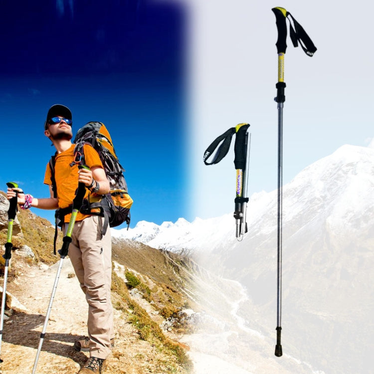 125cm Adjustable Portable Outdoor Aluminum Alloy Trekking Poles Stick, Green#125cm, Blue#125cm, Red#125cm, Yellow#125cm — view 12
