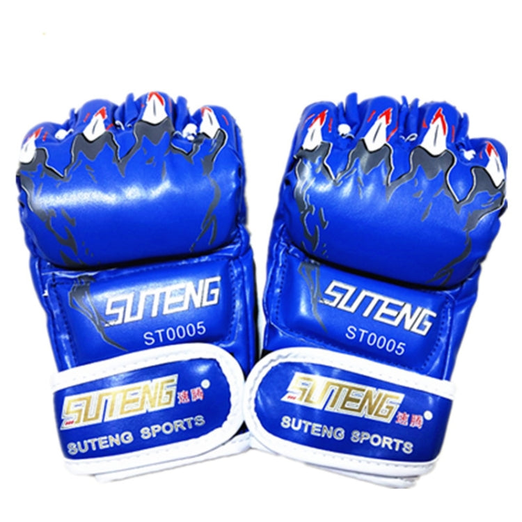 SUTENG Half Fingers PU Leather Adults Training Boxing Gloves