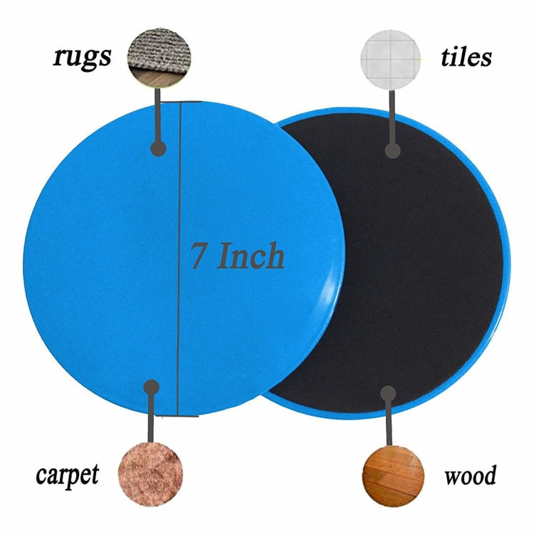 1 Pair 17.8cm Fitness Exercise Core Training Abdominal Workout Gliding Discs Sliding Disc