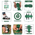 Garden Lawn Garden Tools Grass Ripper Spiked Shoes with 6 Metal Buckles