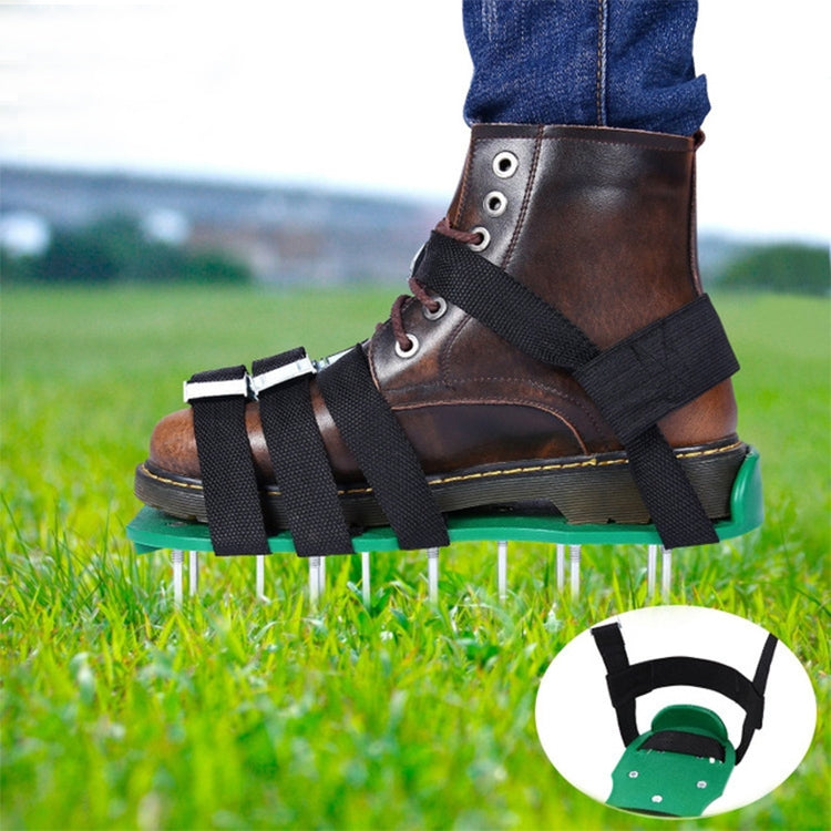 Garden Lawn Garden Tools Grass Ripper Spiked Shoes with 8 Metal Buckles