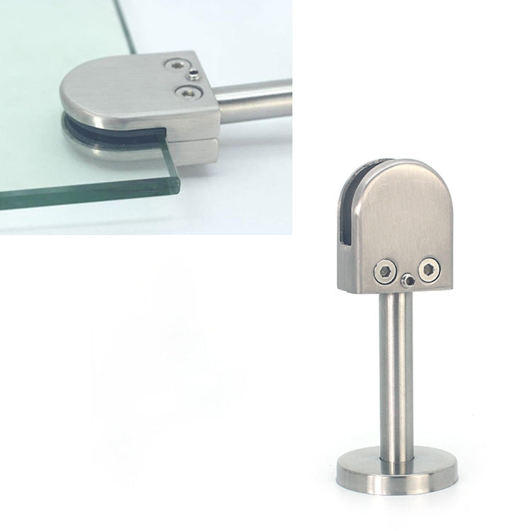 201 Stainless Steel Glass Fish Mouth Support Rod Fixing Clip with 14x100mm Rod, Specification: S, S, with 14x100mm Rod