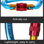 XINDA XD-Q9628 Professional Climbing D-shaped Master Lock Carabiner Safety Buckle Outdoor Climbing Equipment Supplies