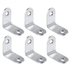 50pcs Stainless Steel 90 Degree Angle Bracket, Corner Brace Joint Bracket Fastener Furniture Cabinet Screens Wall (30mm)