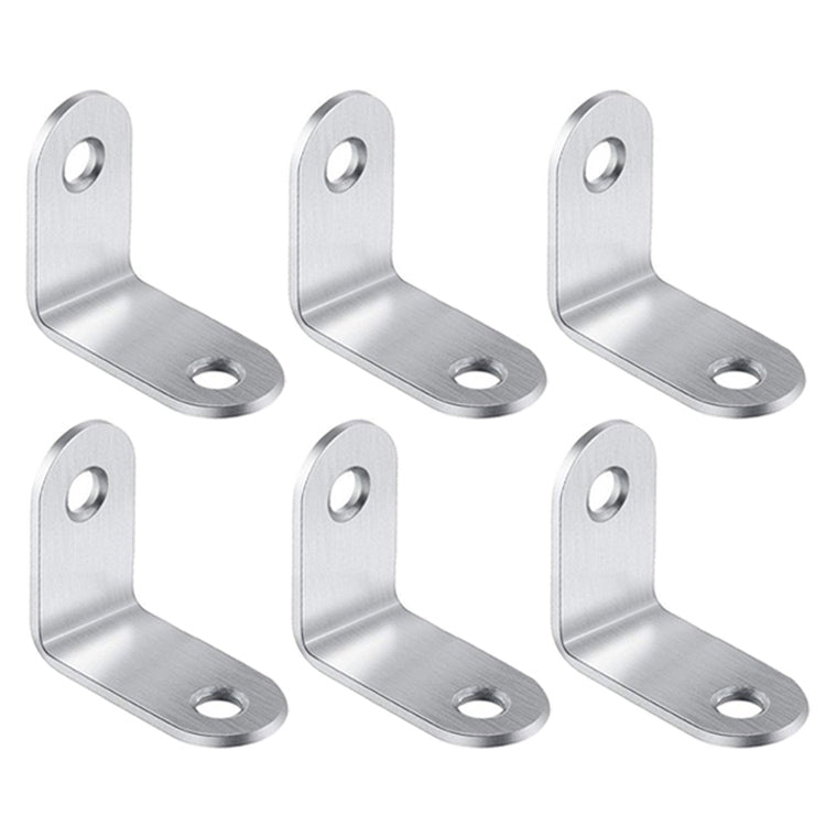 50pcs Stainless Steel 90 Degree Angle Bracket, Corner Brace Joint Bracket Fastener Furniture Cabinet Screens Wall (30mm)
