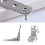 50pcs Stainless Steel 90 Degree Angle Bracket, Corner Brace Joint Bracket Fastener Furniture Cabinet Screens Wall (30mm)