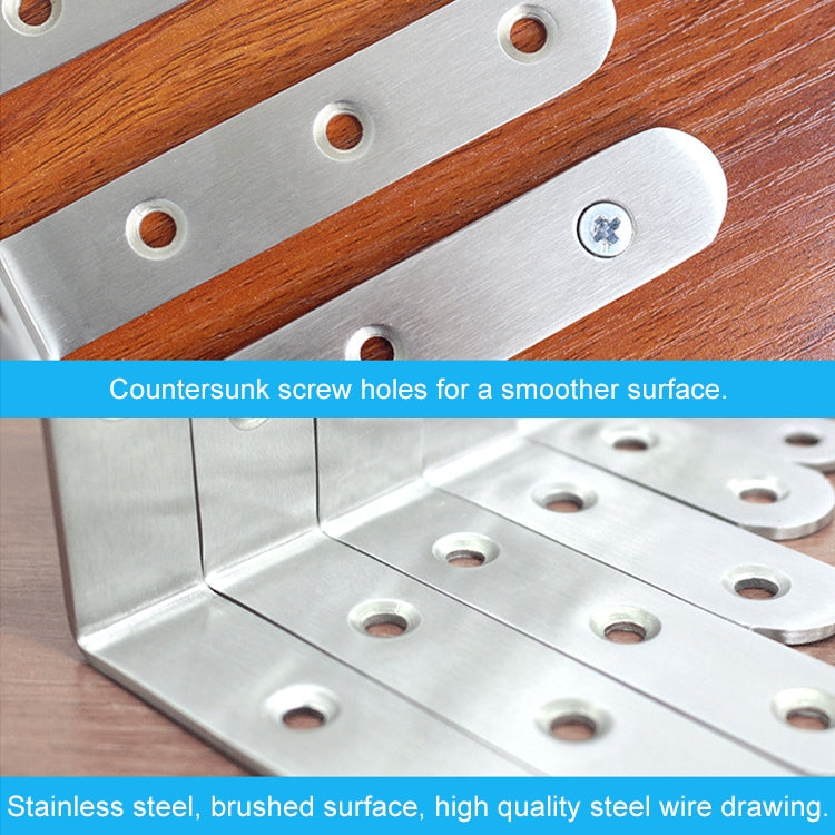 50pcs Stainless Steel 90 Degree Angle Bracket, Corner Brace Joint Bracket Fastener Furniture Cabinet Screens Wall (30mm)