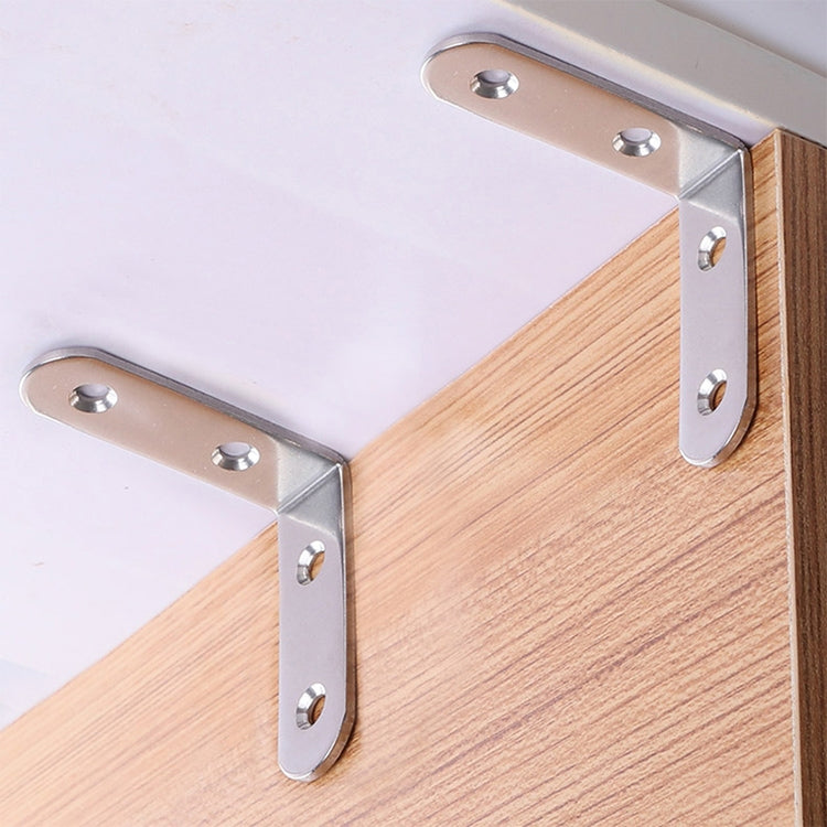 50pcs Stainless Steel 90 Degree Angle Bracket, Corner Brace Joint Bracket Fastener Furniture Cabinet Screens Wall (30mm)