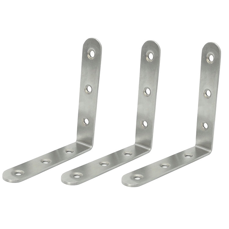 2pcs Stainless Steel 90 Degree Angle Bracket, Corner Brace Joint Bracket Fastener Furniture Cabinet Screens Wall (100mm)