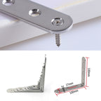 2pcs Stainless Steel 90 Degree Angle Bracket, Corner Brace Joint Bracket Fastener Furniture Cabinet Screens Wall (100mm)