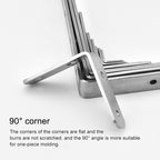 2pcs Stainless Steel 90 Degree Angle Bracket, Corner Brace Joint Bracket Fastener Furniture Cabinet Screens Wall (100mm)