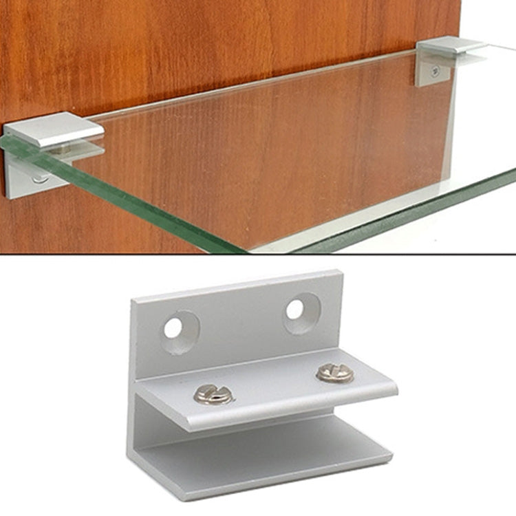 F-type Aluminum Alloy Glass Combination Clamp Cabinet Partition Fixing Clip, Size: L, Cliped 5-10mm, F-type, L, Cliped 5-10mm