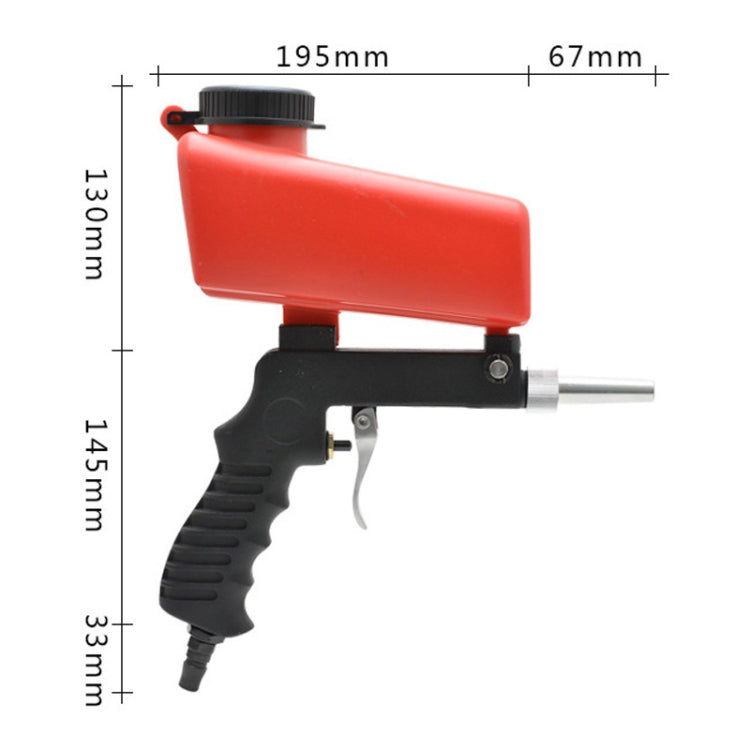 Portable Red Gravitational Sandblasting Machine Mini Rust-proof Sandblaster