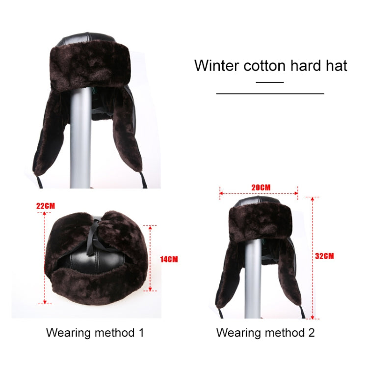 ABS Shell Cold Proof Cotton Safety Thermal Labour Protection Helmet