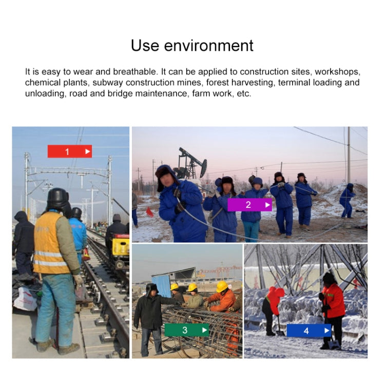 ABS Shell Cold Proof Cotton Safety Thermal Labour Protection Helmet