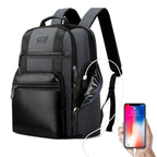Bopai 851-014318 Fashion Outdoor Breathable Waterproof Anti-theft Three-layer Large Capacity Double Shoulder Bag, with USB Charging Port, Size: 31x17x44cm