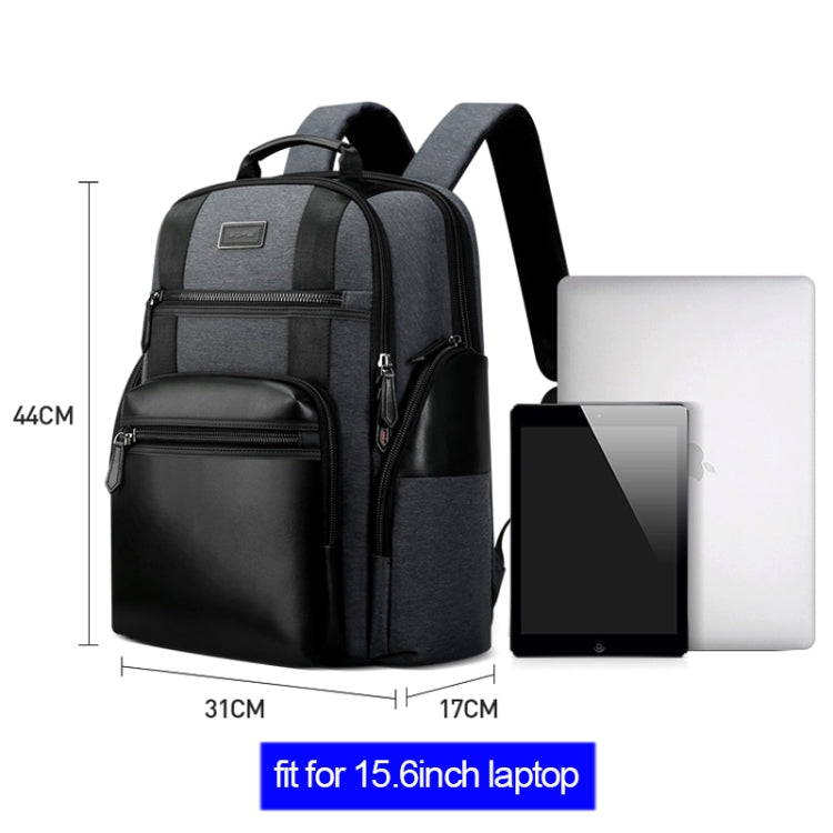 Bopai 851-014318 Fashion Outdoor Breathable Waterproof Anti-theft Three-layer Large Capacity Double Shoulder Bag, with USB Charging Port, Size: 31x17x44cm