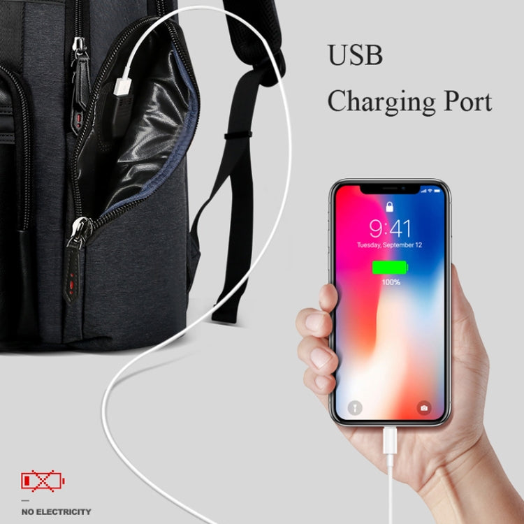 Bopai 851-014318 Fashion Outdoor Breathable Waterproof Anti-theft Three-layer Large Capacity Double Shoulder Bag, with USB Charging Port, Size: 31x17x44cm