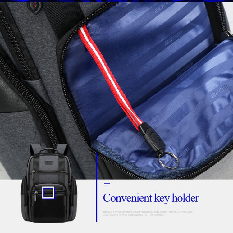 Bopai 851-014318 Fashion Outdoor Breathable Waterproof Anti-theft Three-layer Large Capacity Double Shoulder Bag, with USB Charging Port, Size: 31x17x44cm