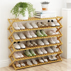 4-Layer Balcony Living Room Collapsible Solid Wood Flower Stand Potted Planting Shelves, Length: 80cm