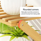 5-Layer Balcony Living Room Collapsible Solid Wood Flower Stand Potted Planting Shelves, Length: 70cm