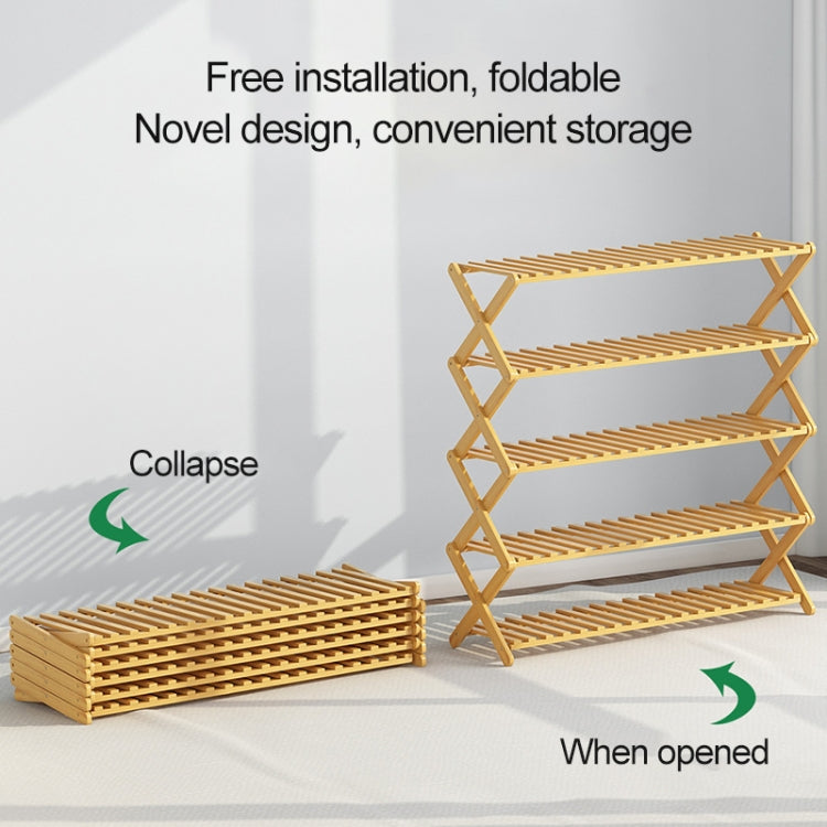 5-Layer Balcony Living Room Collapsible Solid Wood Flower Stand Potted Planting Shelves, Length: 70cm