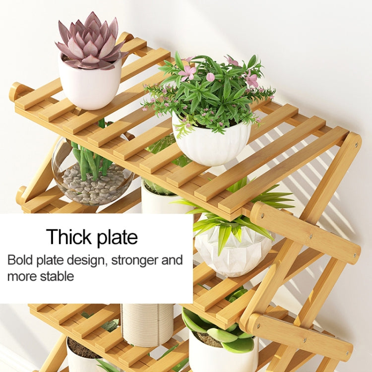 5-Layer Balcony Living Room Collapsible Solid Wood Flower Stand Potted Planting Shelves, Length: 100cm