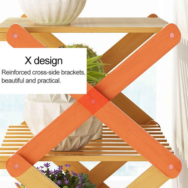 5-Layer Balcony Living Room Collapsible Solid Wood Flower Stand Potted Planting Shelves, Length: 100cm