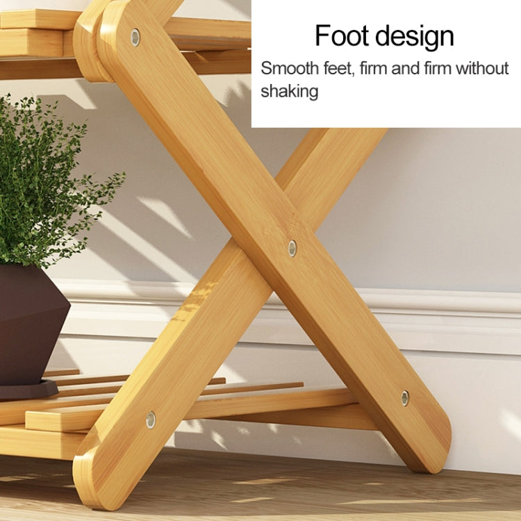 5-Layer Balcony Living Room Collapsible Solid Wood Flower Stand Potted Planting Shelves, Length: 100cm