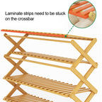 6-Layer Balcony Living Room Collapsible Solid Wood Flower Stand Potted Planting Shelves, Length: 100cm