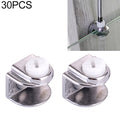 30 PCS Zinc Alloy Bright Fixed Bracket Connection Single Hole Semicircle Glass Fixing Clamp