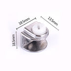 30 PCS Zinc Alloy Bright Fixed Bracket Connection Single Hole Semicircle Glass Fixing Clamp — Single Hole Semicircle