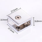 10 PCS Zinc Alloy Bright Fixed Bracket Connection Square Glass Fixing Clamp, Size: S, Square, Size: S — Square, Size: S