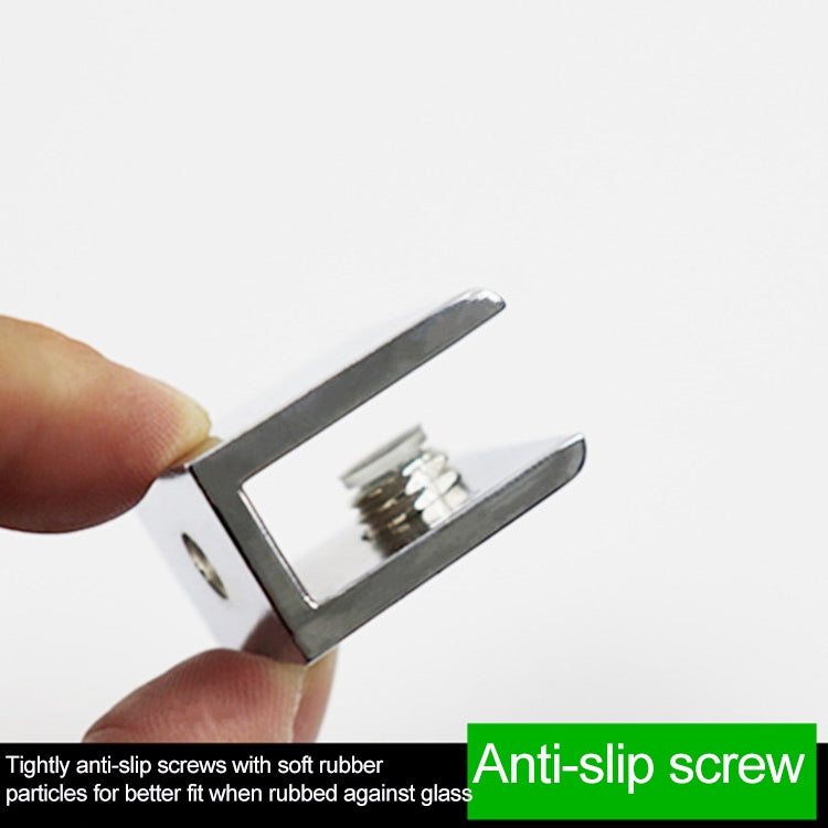 10 PCS Zinc Alloy Bright Fixed Bracket Connection Semicircle Glass Fixing Clamp, Size: M, Semicircle, Size: M — view 4